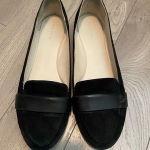 Cole Haan black suede loafers sz 9B